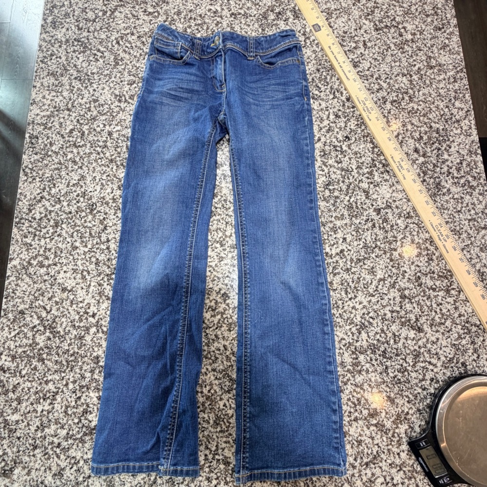 Mini Boden Bootcut Jeans Kids Size 11Y Blue Denim Stretch Minimalist Indie